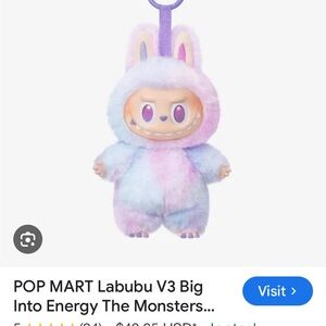 POP MART Labubu Plush Keychain - Multicolor